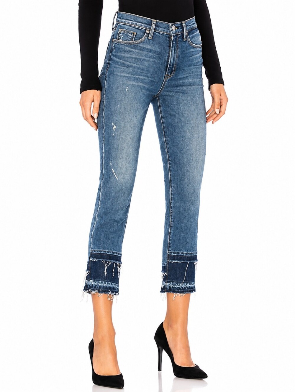 ❤ HUDSON ZOOEY STRAIGHT CROP JEANS, HIGH RISE, DOUBLE STEP HEM,  4 (27)